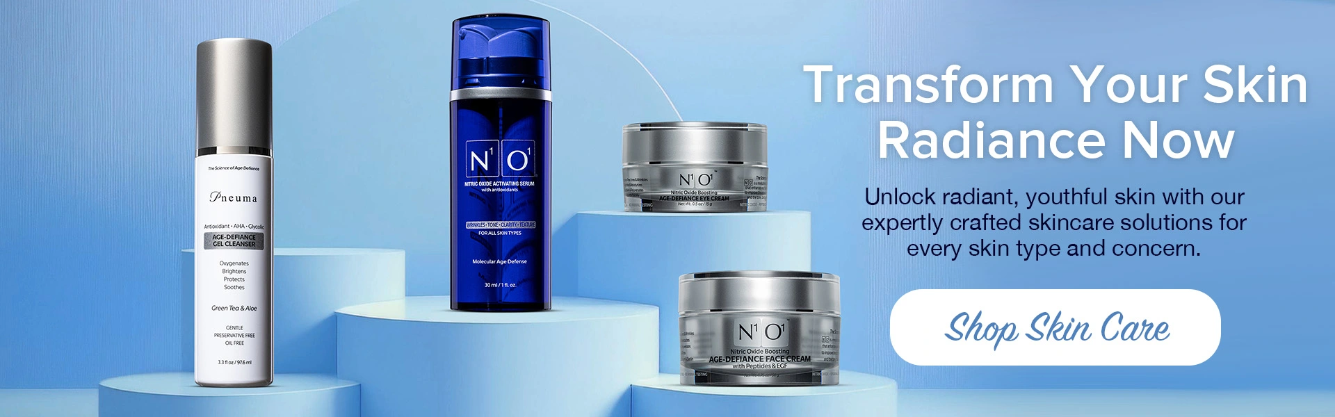 unlock radiant youthful skin with nitric oxide developed by Dr. Bryan