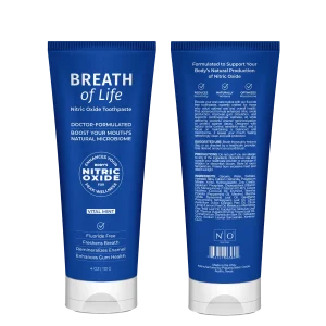 N1o1 Nitric Oxide Breath of Life Toothpaste front back transparent