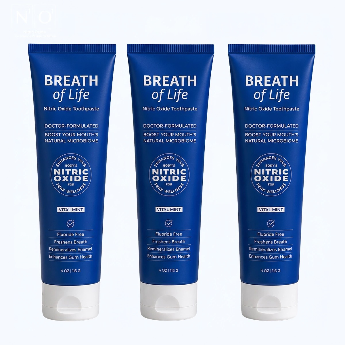Breath of Life Nitric Oxide Boosting Toothpaste Bundle (Bundle of 3)
